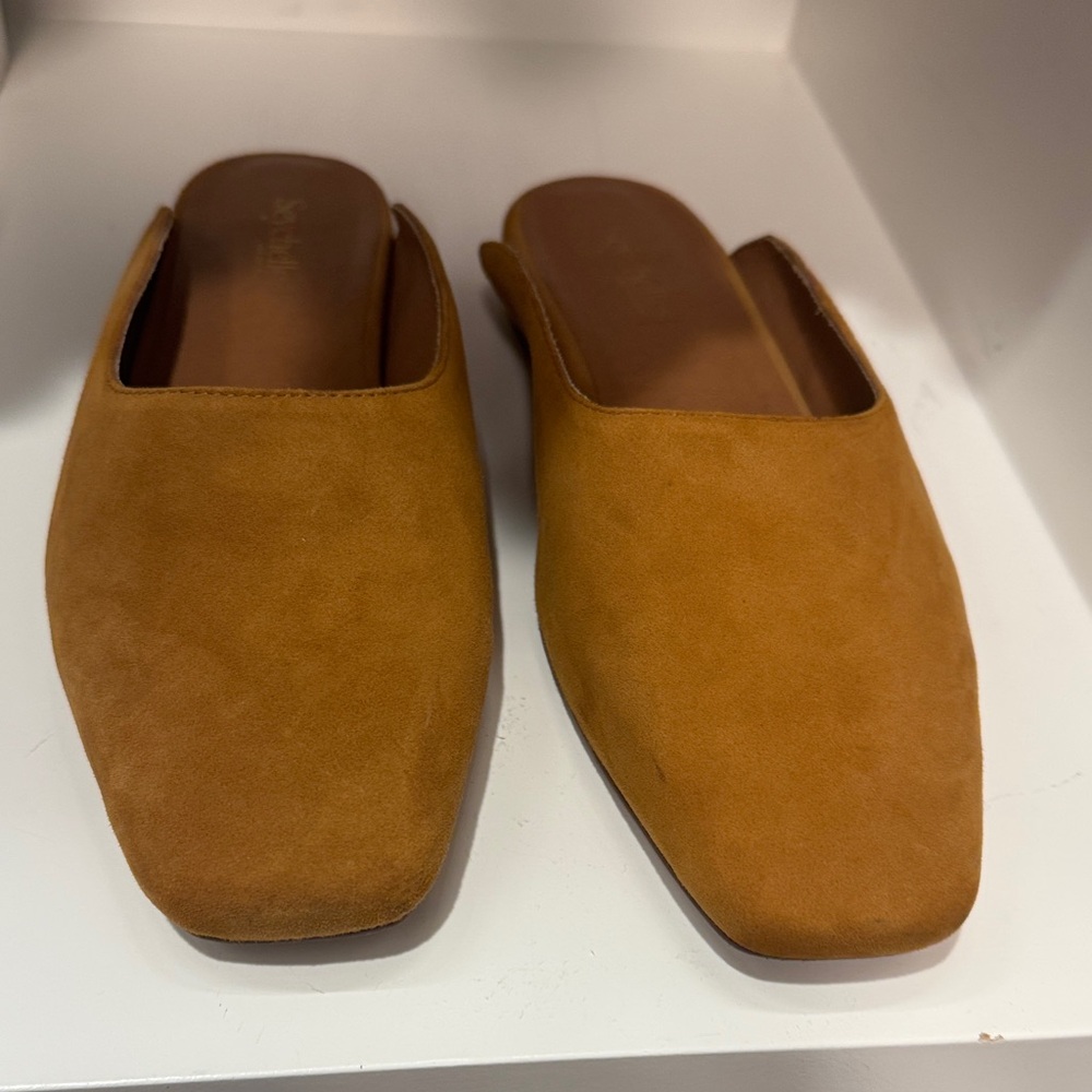 Seychelles Tan Suede Mule Loafers